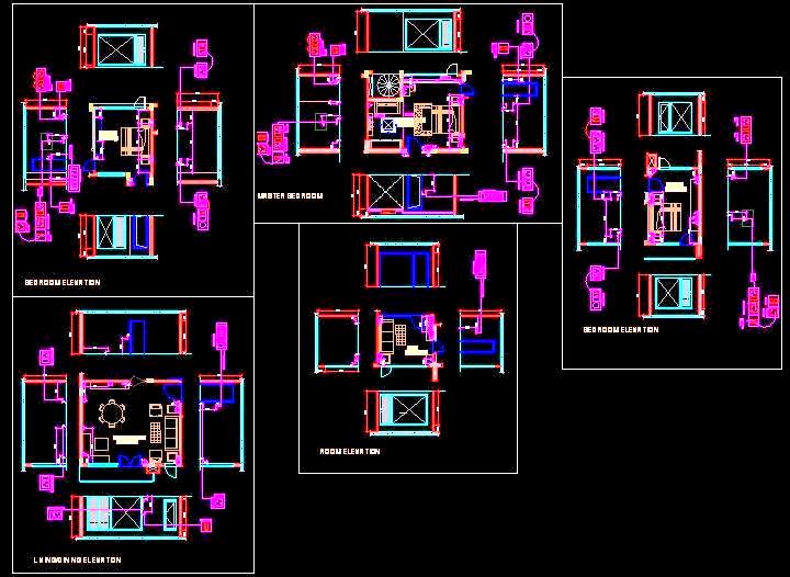 Complete Electrical CAD Plan for Residential Spaces in DWG